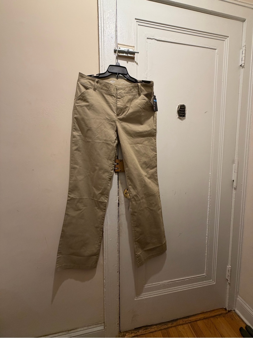 Dickies Women's Straight-Leg Pants in Khaki Beige - Picture 9 of 10